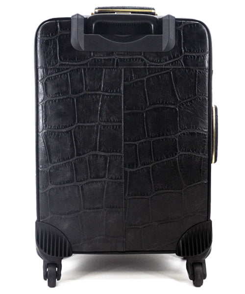 Jumbo Croc Carry-on Leather Suitcase
