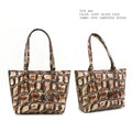 Ivory Silver Chocolate Jumbo Croc Tote